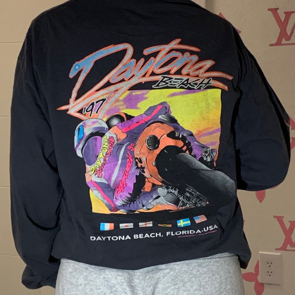 Brandy Melville Daytona motorcycle graphic tee